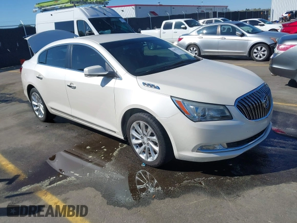 2014 Buick LaCrosse Leather with VIN 1G4GB5G30EF287958, listed as a IAAI auction lot 41883125 with 131,768 mi miles and . Bid and sale history available at DreamBid. Image 1.