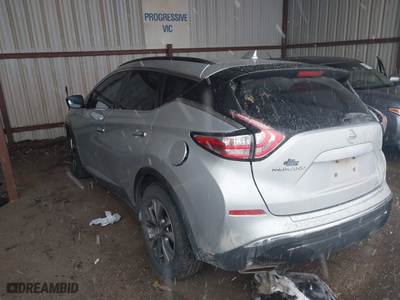 2017 Nissan Murano SL with VIN 5N1AZ2MG2HN101161, listed as a IAAI auction lot 41253733 with 164,808 mi miles. Bid and sale history available at carsss.com. Image 3.