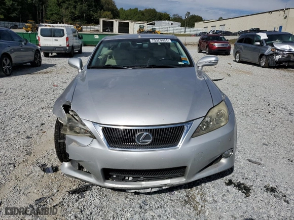 2010 Lexus IS 250C with VIN JTHFF2C23A2508503, listed as a Copart auction lot 75329934 with 0 mi miles and Salvage Title. Bid and sale history available at carsss.com. Image 5.
