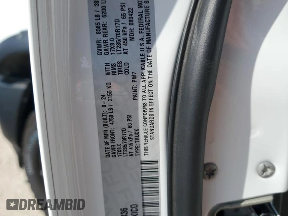 2024 Ram 2500 Tradesman with VIN 3C6TR5CJ9RG349436, listed as a Copart auction lot 42977485 with 3,662 mi miles and Salvage Title. Bid and sale history available at carsss.com. Image 12.