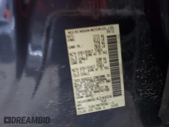 2011 Nissan Pathfinder S with VIN 5N1AR1NBXBC624606, listed as a Copart auction lot 84837174 with 165,638 mi miles and Salvage title. Bid and sale history available at DreamBid. Image 15.