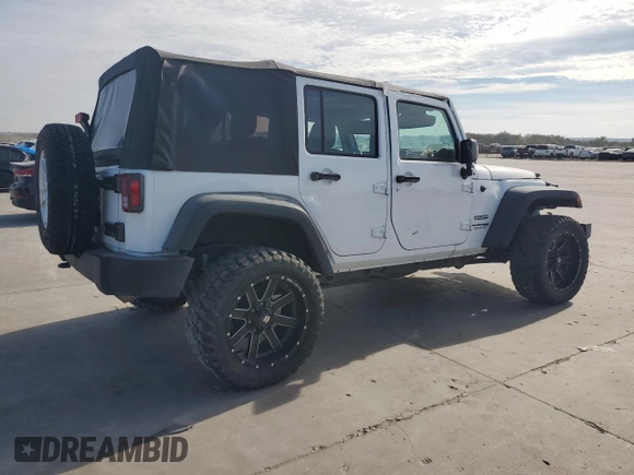 2018 Jeep Wrangler JK Unlimited Sport S with VIN 1C4BJWDG7JL865323, listed as a Copart auction lot 82657514 with 15,408 mi miles and Salvage Title. Bid and sale history available at carsss.com. Image 3.