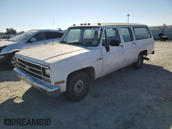1990 Chevrolet Suburban with VIN 1GNER16K4LF170705, listed as a Copart auction lot 75886154 with 223,077 mi miles and Clean Title. Bid and sale history available at carsss.com. Image 1.