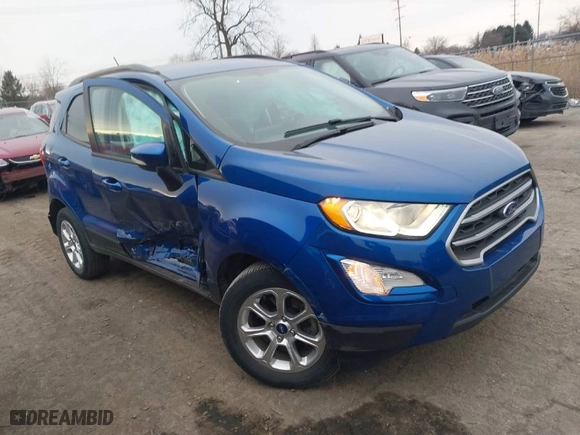 2019 Ford EcoSport SE with VIN MAJ3S2GE2KC268687, listed as a IAAI auction lot 41516298 with 21,773 mi miles. Bid and sale history available at carsss.com. Image 1.
