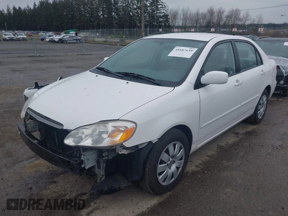 2004 Toyota Corolla CE with VIN JTDBR38E842043091, listed as a IAAI auction lot 41687639 with 205,658 mi miles and . Bid and sale history available at DreamBid. Image 2.