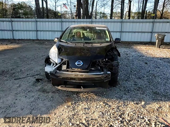 2015 Nissan LEAF SV with VIN 1N4AZ0CPXFC332849, listed as a Copart auction lot 47078555 with 77,339 mi miles and Salvage Title. Bid and sale history available at carsss.com. Image 14.