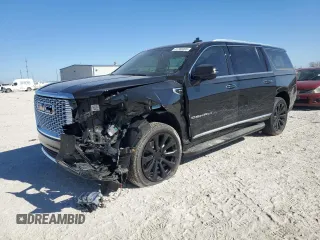 2023 GMC Yukon XL Denali with VIN 1GKS1JKL6PR156010, listed as a Copart auction lot 41768305 with 25,680 mi miles and Salvage Title. Bid and sale history available at carsss.com. Image 1.