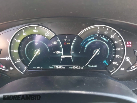 2018 BMW 5 Series 530e with VIN WBAJA9C50JB249995, listed as a IAAI auction lot 42301414 with 179,673 mi miles and . Bid and sale history available at DreamBid. Image 7.