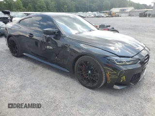 2021 BMW M4 with VIN WBS53AZ01MCG85633, listed as a Copart auction lot 63402683 with 15,802 mi miles. Bid and sale history available at carsss.com. Image 4.