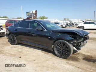 2021 Cadillac CT5 Luxury with VIN 1G6DW5RK2M0117864, listed as a Copart auction lot 71296614 with 50,185 mi miles and Salvage title. Bid and sale history available at DreamBid. Image 4.