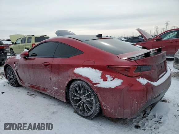 2015 Lexus RC F with VIN JTHHP5BC0F5002408, listed as a Copart auction lot 45125525 with 75,601 mi miles and Salvage Title. Bid and sale history available at carsss.com. Image 2.