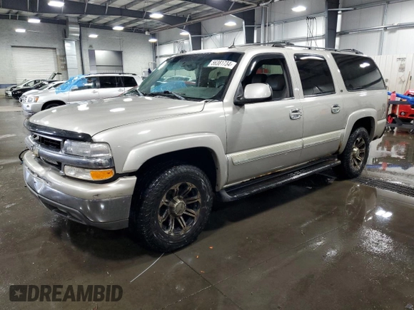 2005 Chevrolet Suburban LS with VIN 3GNFK16Z35G203233, listed as a Copart auction lot 56381734 with 234,378 mi miles and Salvage Title. Bid and sale history available at carsss.com. Image 1.