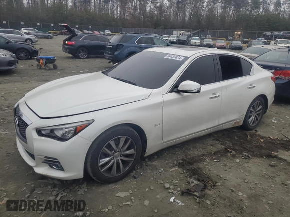2016 Infiniti Q50 2.0t Premium with VIN JN1CV7AR0GM252213, listed as a Copart auction lot 84420874 with 100,763 mi miles and Salvage Title. Bid and sale history available at carsss.com. Image 1.