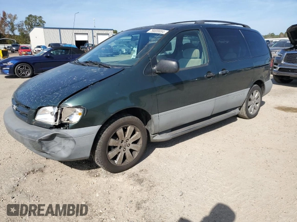 1999 Toyota Sienna LE with VIN 4T3ZF13C9XU097657, listed as a Copart auction lot 79008884 with 361,011 mi miles and Salvage Title. Bid and sale history available at carsss.com. Image 1.