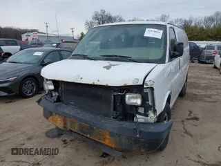 2008 Chevrolet Express Cargo Van with VIN 1GCGG25C081217403, listed as a IAAI auction lot 41470035 with 0 mi miles. Bid and sale history available at carsss.com. Image 2.
