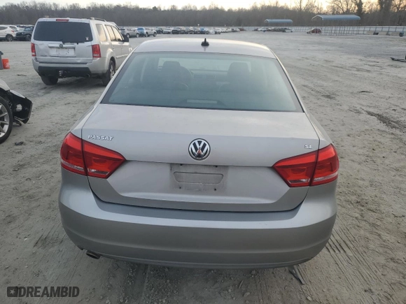 2013 Volkswagen Passat SE with VIN 1VWBP7A32DC013436, listed as a Copart auction lot 45129035 with NaN miles and Salvage Title. Bid and sale history available at carsss.com. Image 6.