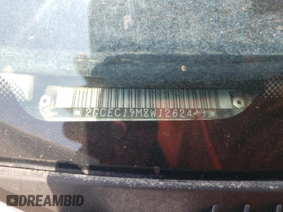 1998 Chevrolet Silverado 1500 with VIN 2GCEC19M8W1262449, listed as a Copart auction lot 67150574 with 167,907 mi miles and Salvage Title. Bid and sale history available at DreamBid. Image 14.