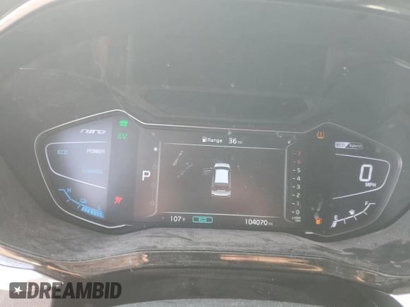 2020 Kia Niro EX Premium with VIN KNDCE3LC8L5421039, listed as a Copart auction lot 71419004 with 104,070 mi miles and Salvage Title. Bid and sale history available at carsss.com. Image 9.