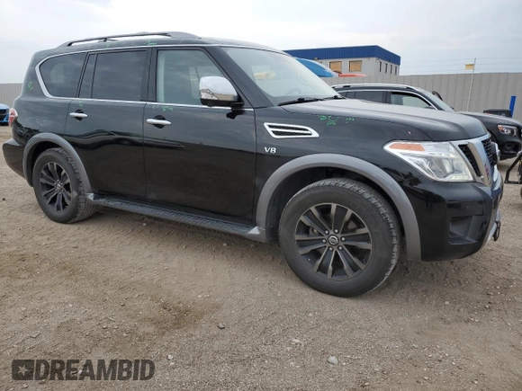 2018 Nissan Armada Platinum with VIN JN8AY2NEXJ9733932, listed as a Copart auction lot 68540944 with 60,030 mi miles and Salvage Title. Bid and sale history available at carsss.com. Image 4.