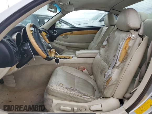 2003 Lexus SC 430 с VIN JTHFN48Y730040964, выставлен на аукционе Copart как лот 47684345 с пробегом 185 415 миль миль и Списание • Salvage title. История ставок и продаж доступна на DreamBid. Изображение 7.