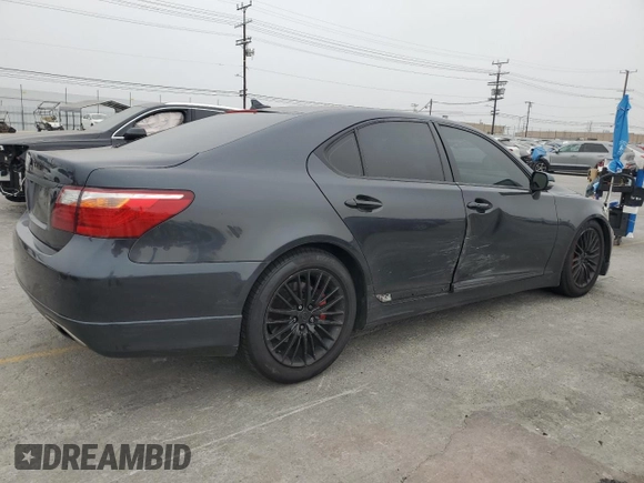2010 Lexus LS 460 with VIN JTHBL5EF6A5097444, listed as a Copart auction lot 60158115 with 165,130 mi miles and Salvage title. Bid and sale history available at DreamBid. Image 3.