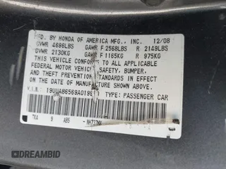 2009 Acura TL Tech with VIN 19UUA86569A019919, listed as a IAAI auction lot 41908425 with 109,726 mi miles. Bid and sale history available at carsss.com. Image 9.