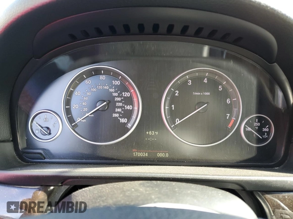 2012 BMW 5 Series 550i with VIN WBAFR9C5XCDV58508, listed as a Copart auction lot 47136085 with 170,034 mi miles and Salvage Title. Bid and sale history available at carsss.com. Image 9.
