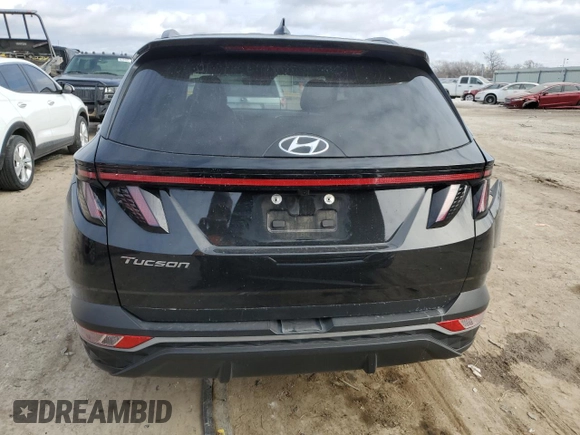 2023 Hyundai Tucson SEL with VIN 5NMJF3AE8PH237022, listed as a Copart auction lot 42129795 with 23,317 mi miles and Salvage Title. Bid and sale history available at carsss.com. Image 6.