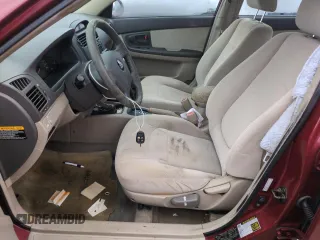 2006 Kia Spectra EX with VIN KNAFE121765251050, listed as a Copart auction lot 75120624 with 0 mi miles and Salvage Title. Bid and sale history available at carsss.com. Image 7.