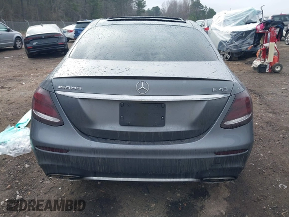2018 Mercedes-Benz E-Class AMG E 43 with VIN WDDZF6EB4JA384109, listed as a IAAI auction lot 41417087 with 64,983 mi miles. Bid and sale history available at carsss.com. Image 17.