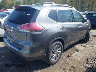 2015 Nissan Rogue SL with VIN 5N1AT2MT1FC766074, listed as a IAAI auction lot 41908829 with 52,537 mi miles. Bid and sale history available at carsss.com. Image 4.