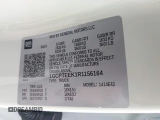 2024 Chevrolet Colorado 4WD Trail Boss с VIN 1GCPTEEK1R1156164, выставлен на аукционе IAAI как лот 42287048 с пробегом Не указан миль и . История ставок и продаж доступна на DreamBid. Изображение 9.