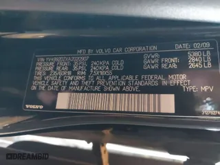2010 Volvo XC60 3.0T with VIN YV4992DZXA2020907, listed as a IAAI auction lot 41736455 with 140,890 mi miles. Bid and sale history available at carsss.com. Image 9.