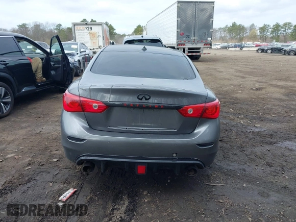 2015 Infiniti Q50 with VIN JN1BV7AR8FM401199, listed as a IAAI auction lot 41997546 with 86,017 mi miles. Bid and sale history available at carsss.com. Image 16.