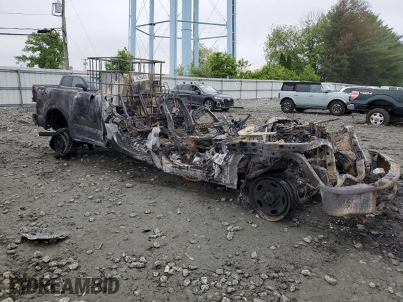 2021 Ford F-250 XL with VIN 1FT7W2B61MEC16572, listed as a Copart auction lot 56365435 with Not provided miles and Salvage title. Bid and sale history available at DreamBid. Image 4.