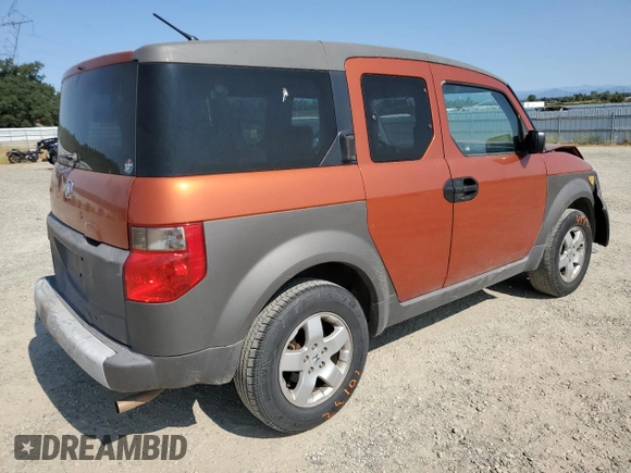 2004 Honda Element EX z VIN 5J6YH18674L004734, wystawiony jako Copart lot #59170045 z przebiegiem 157 105 mil mil oraz Szkoda całkowita • Salvage title. Historia ofert i sprzedaży dostępna na DreamBid. Obrazek 3.