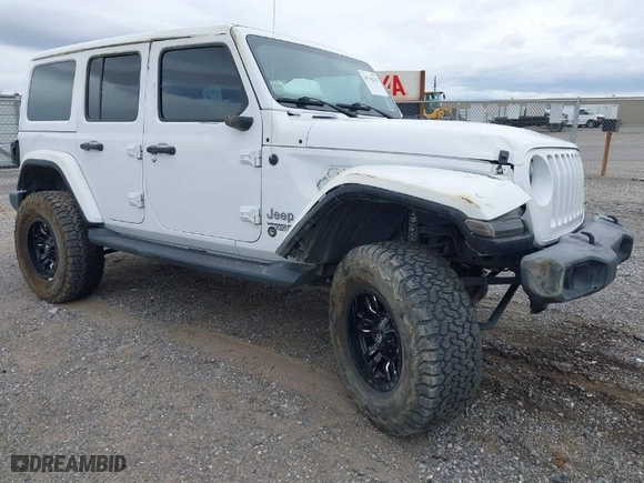 2019 Jeep Wrangler Unlimited Sport with VIN 1C4HJXDG0KW505973, listed as a IAAI auction lot 41736235 with 118,867 mi miles. Bid and sale history available at carsss.com. Image 1.
