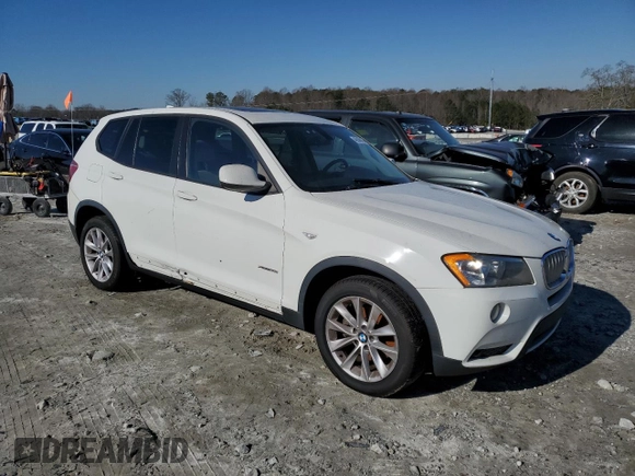 2013 BMW X3 xDrive28i with VIN 5UXWX9C56D0A27129, listed as a Copart auction lot 42236145 with 121,565 mi miles and Clean Title. Bid and sale history available at carsss.com. Image 4.
