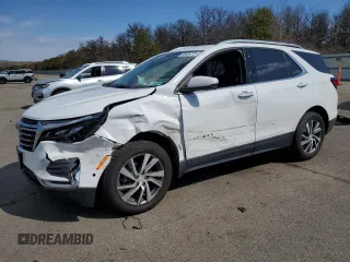 2022 Chevrolet Equinox Premier z VIN 3GNAXXEV6NS148030, wystawiony jako Copart lot #50406375 z przebiegiem 20 133 mil mil oraz Szkoda całkowita • Salvage title. Historia ofert i sprzedaży dostępna na DreamBid. Obrazek 1.