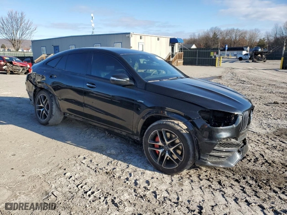2021 Mercedes-Benz GLE with VIN 4JGFD6BBXMA252740, listed as a Copart auction lot 47109915 with 58,503 mi miles and Salvage Title. Bid and sale history available at carsss.com. Image 4.