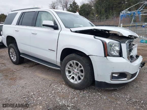 2019 GMC Yukon SLT with VIN 1GKS2BKC6KR183607, listed as a IAAI auction lot 41557880 with 120,971 mi miles. Bid and sale history available at carsss.com. Image 1.