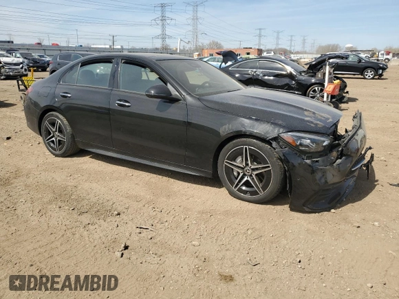 2022 Mercedes-Benz C 300 with VIN W1KAF4HB7NR067171, listed as a Copart auction lot 52989565 with Not provided miles and Salvage title. Bid and sale history available at DreamBid. Image 4.