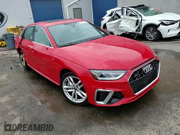 2020 Audi A4 Premium with VIN WAUDNAF44LN012952, listed as a Copart auction lot 61157835 with 37,027 mi miles and Salvage title. Bid and sale history available at DreamBid. Image 14.