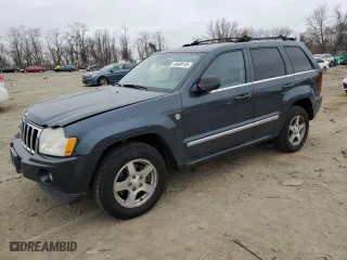 2007 Jeep Grand Cherokee Limited with VIN 1J8HR58P17C642901, listed as a Copart auction lot 48609185 with 153,195 mi miles and Salvage Title. Bid and sale history available at carsss.com. Image 1.