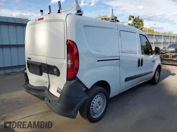 2017 Ram ProMaster City Cargo Tradesman with VIN ZFBERFAB7H6D70133, listed as a Copart auction lot 73535244 with 114,698 mi miles and Salvage Title. Bid and sale history available at DreamBid. Image 3.