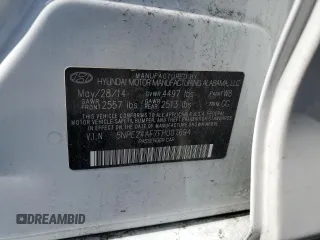 2015 Hyundai Sonata 2.4L SE with VIN 5NPE24AF7FH007694, listed as a Copart auction lot 44950595 with 190,161 mi miles and Salvage Title. Bid and sale history available at carsss.com. Image 12.