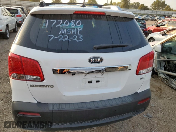 2013 Kia Sorento EX with VIN 5XYKU4A66DG334931, listed as a Copart auction lot 88740895 with Not Provided miles and Non Repairable. Bid and sale history available at DreamBid. Image 6.