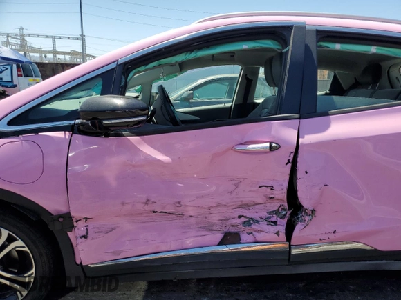 2019 Chevrolet Bolt EV Premier with VIN 1G1FZ6S05K4135477, listed as a Copart auction lot 56077725 with 53,228 mi miles and Salvage title. Bid and sale history available at DreamBid. Image 7.