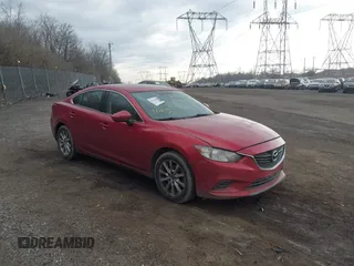2016 Mazda 6 i Sport with VIN JM1GJ1U5XG1419890, listed as a IAAI auction lot 41121065 with 183,596 mi miles and . Bid and sale history available at DreamBid. Image 1.