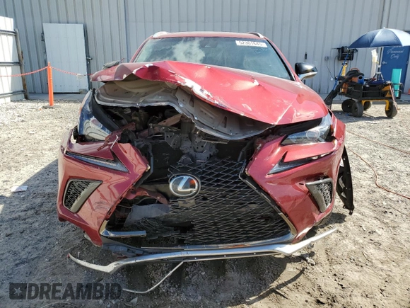 2019 Lexus NX with VIN JTJYARBZXK2157037, listed as a Copart auction lot 52301645 with 46,722 mi miles and Non Repairable. Bid and sale history available at carsss.com. Image 5.